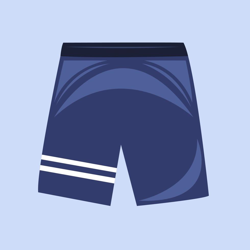 Dark blue short pants vector illustration for graphic design and decorative element