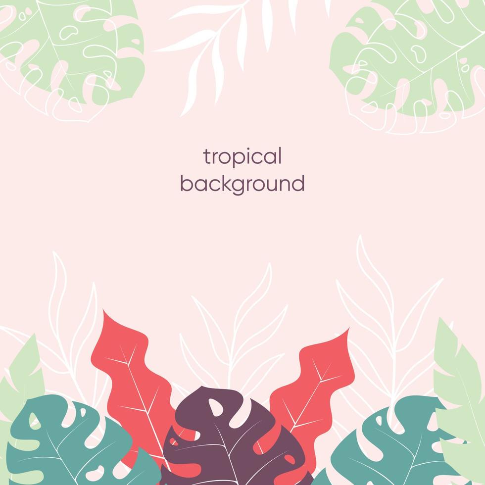 tropical background template vector