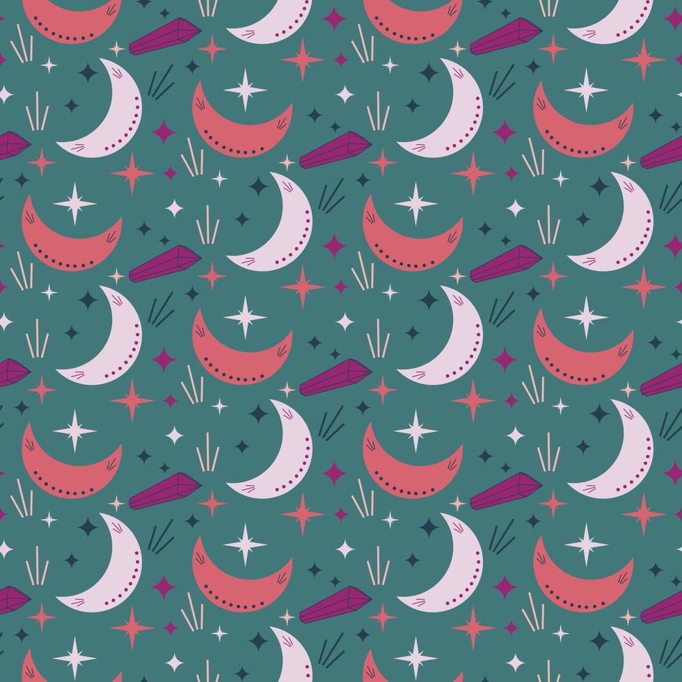 magic background with moon vector