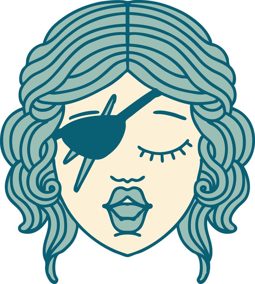 Retro Tattoo Style human rogue character vector