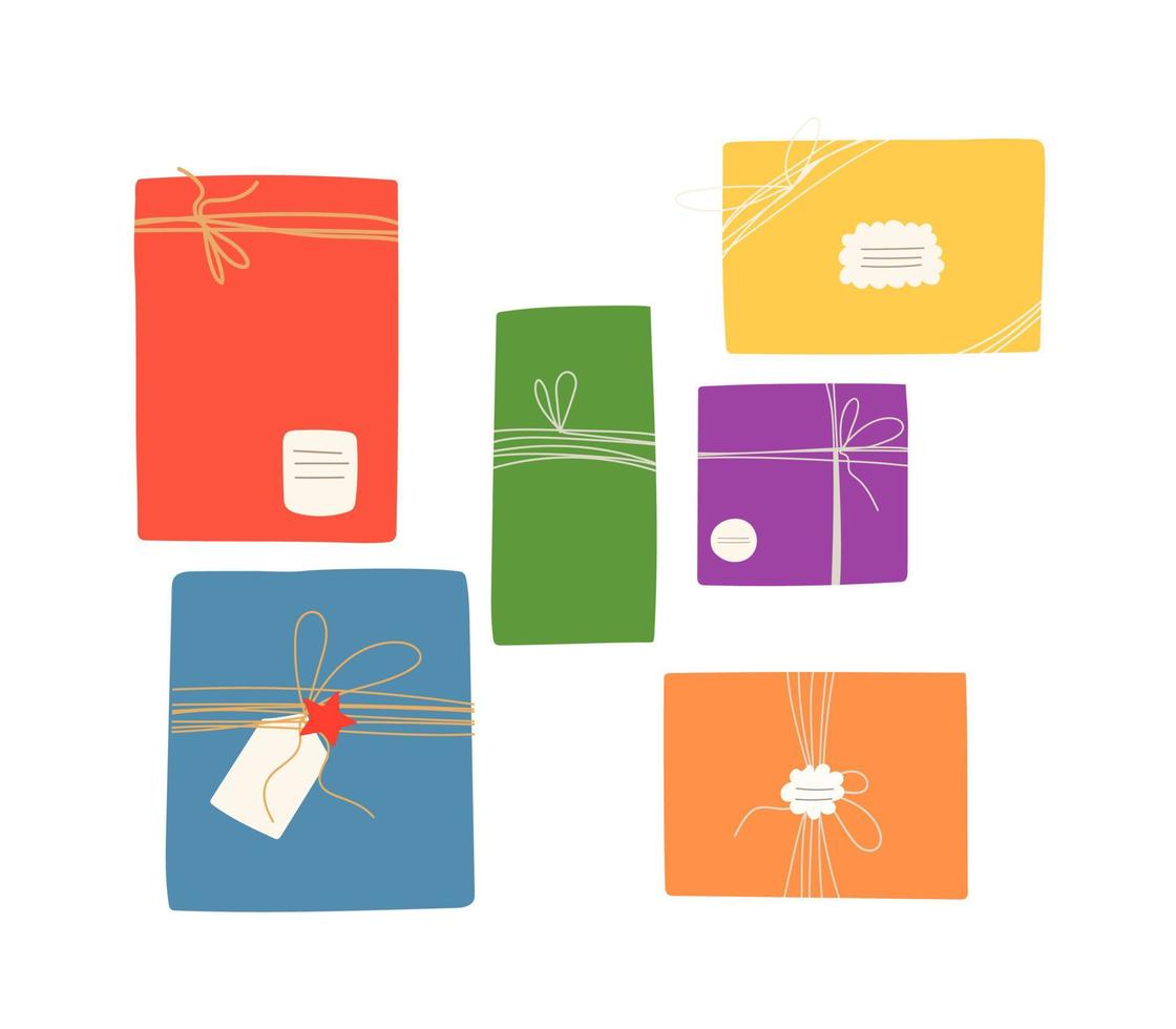 Set of gift boxes vector