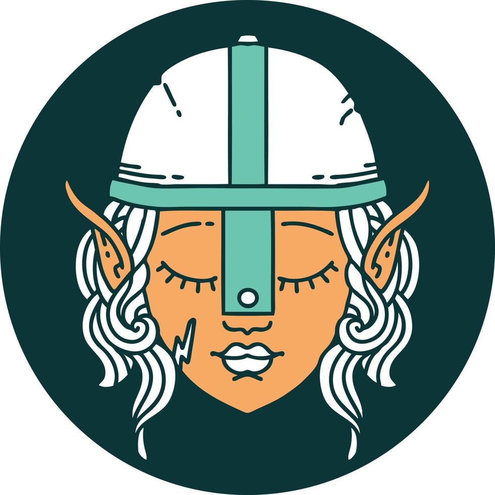 icon of elf character vector