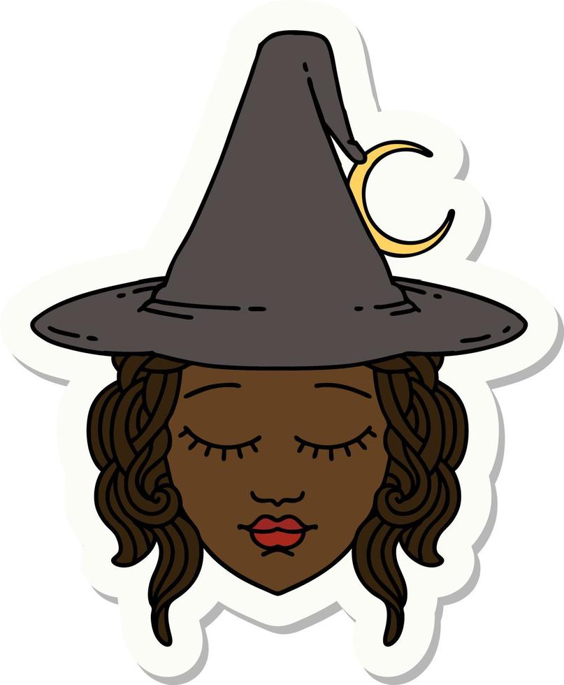 sticker of a human mage character vector