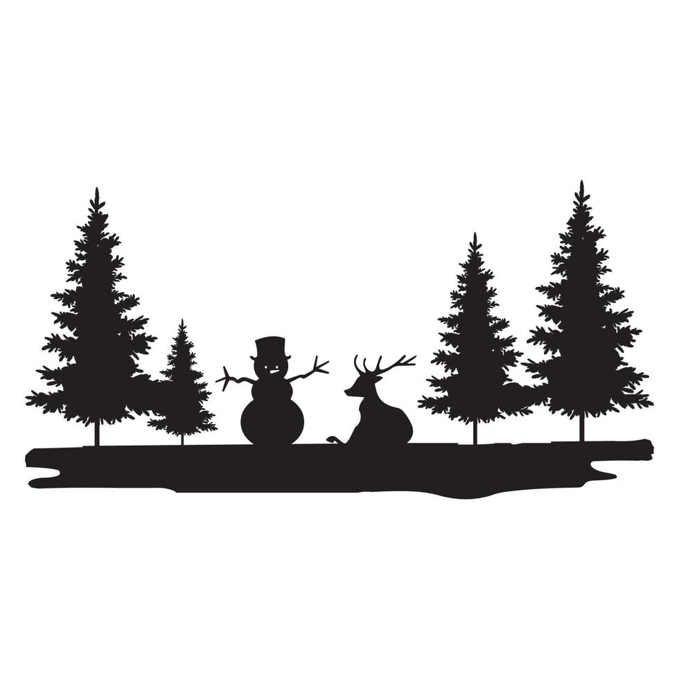 Christmas deer Village design vector
