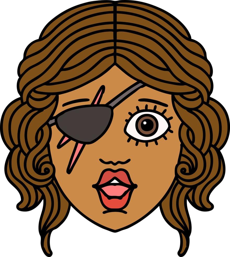 Retro Tattoo Style human rogue character vector