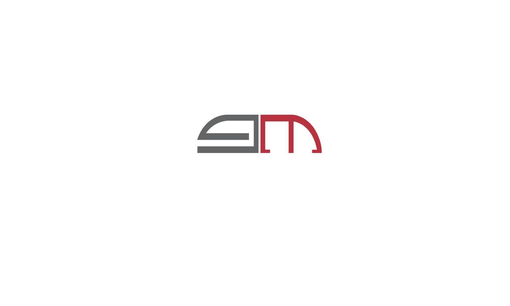 GM Alphabet letters Initials Monogram logo vector