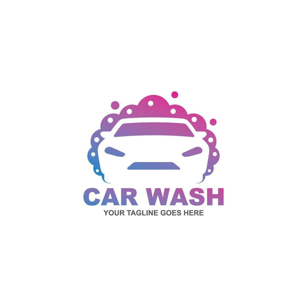 Car wash simple flat logo vector