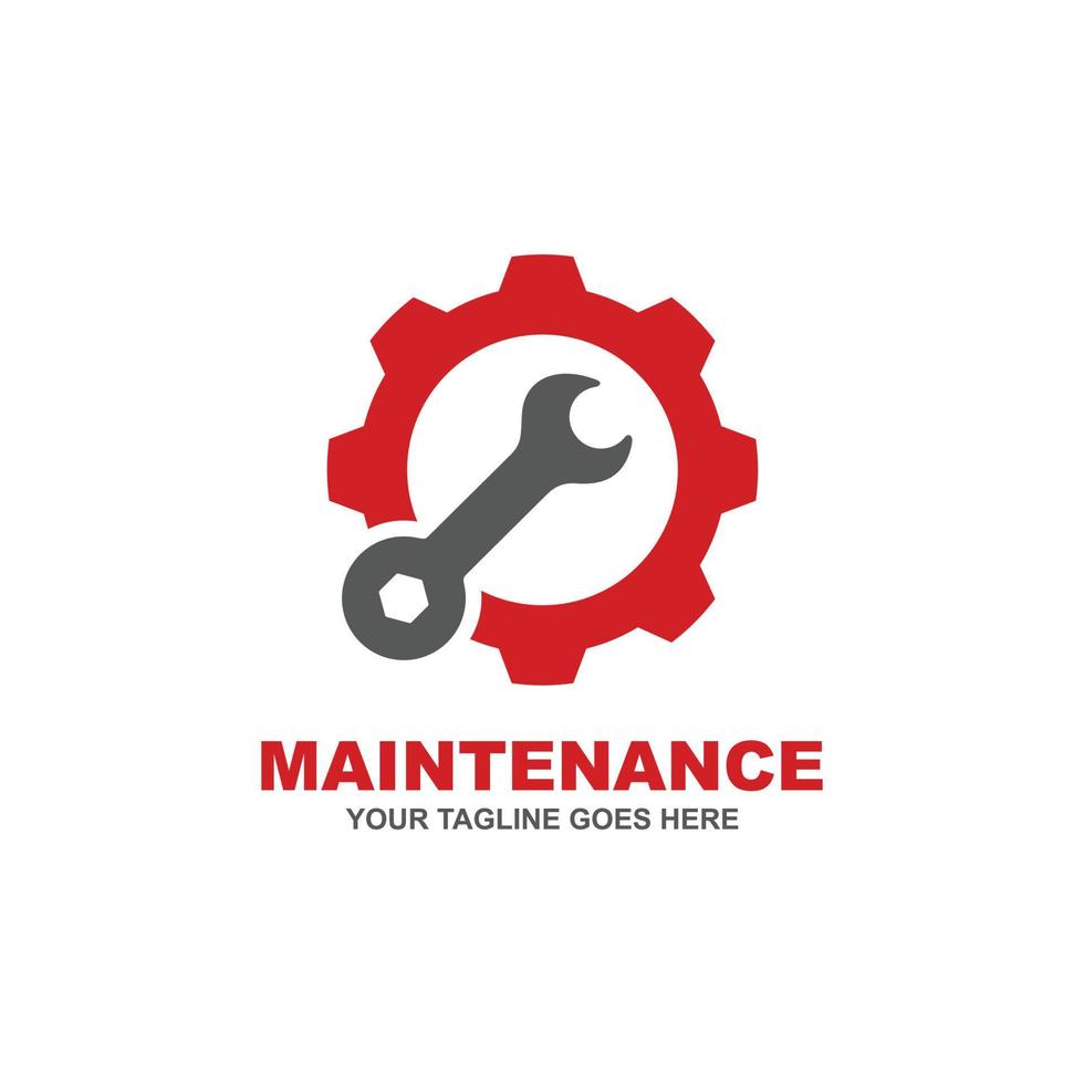 Maintenance simple flat logo vector