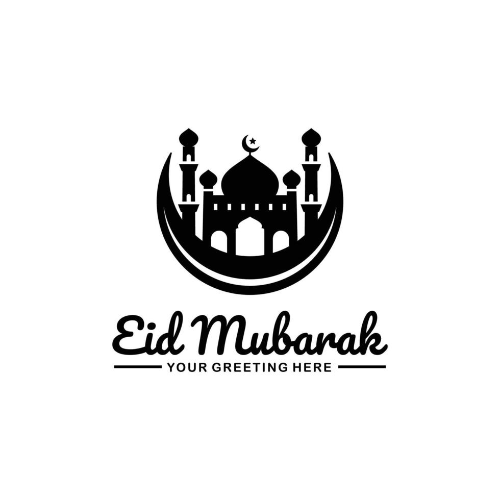 vector de diseño de logotipo eid mubarak