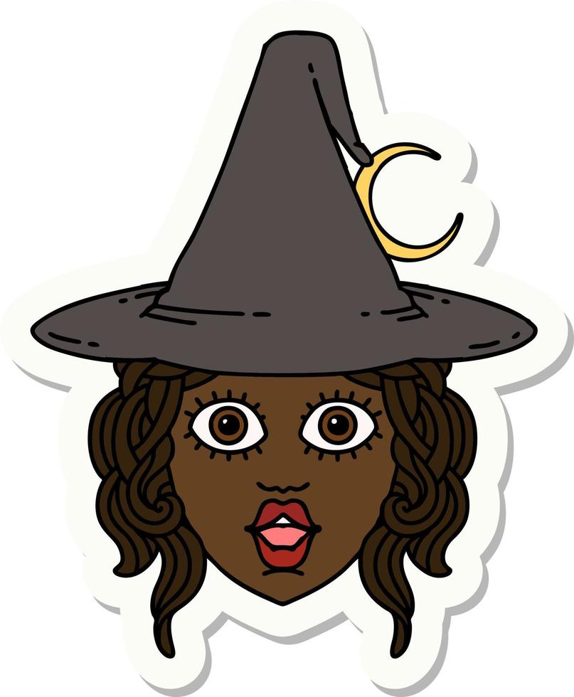 sticker of a human mage character vector