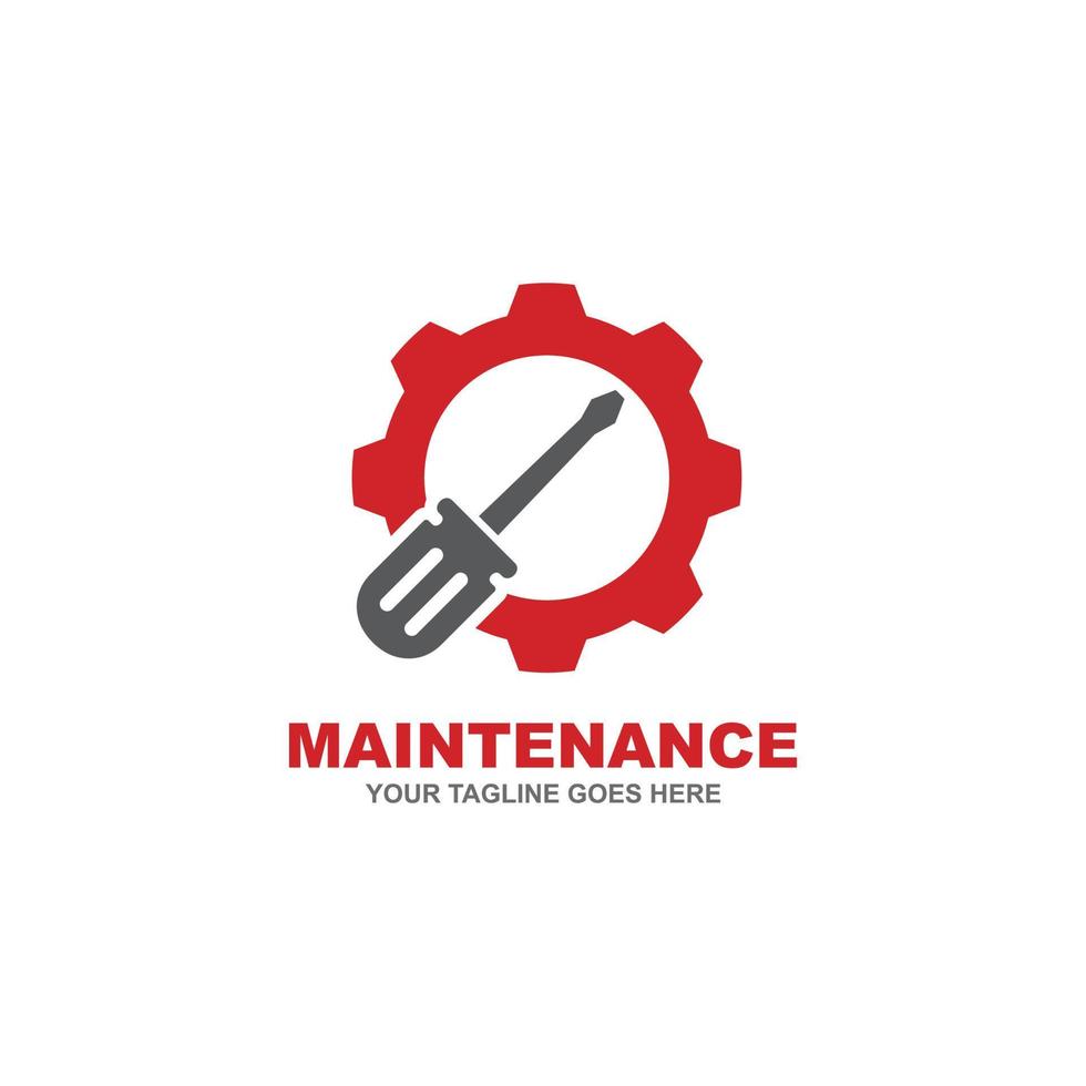 Maintenance simple flat logo vector