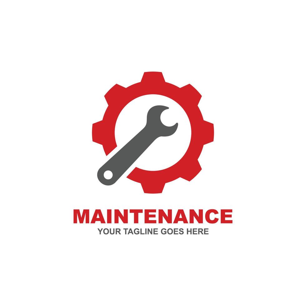 Maintenance simple flat logo vector