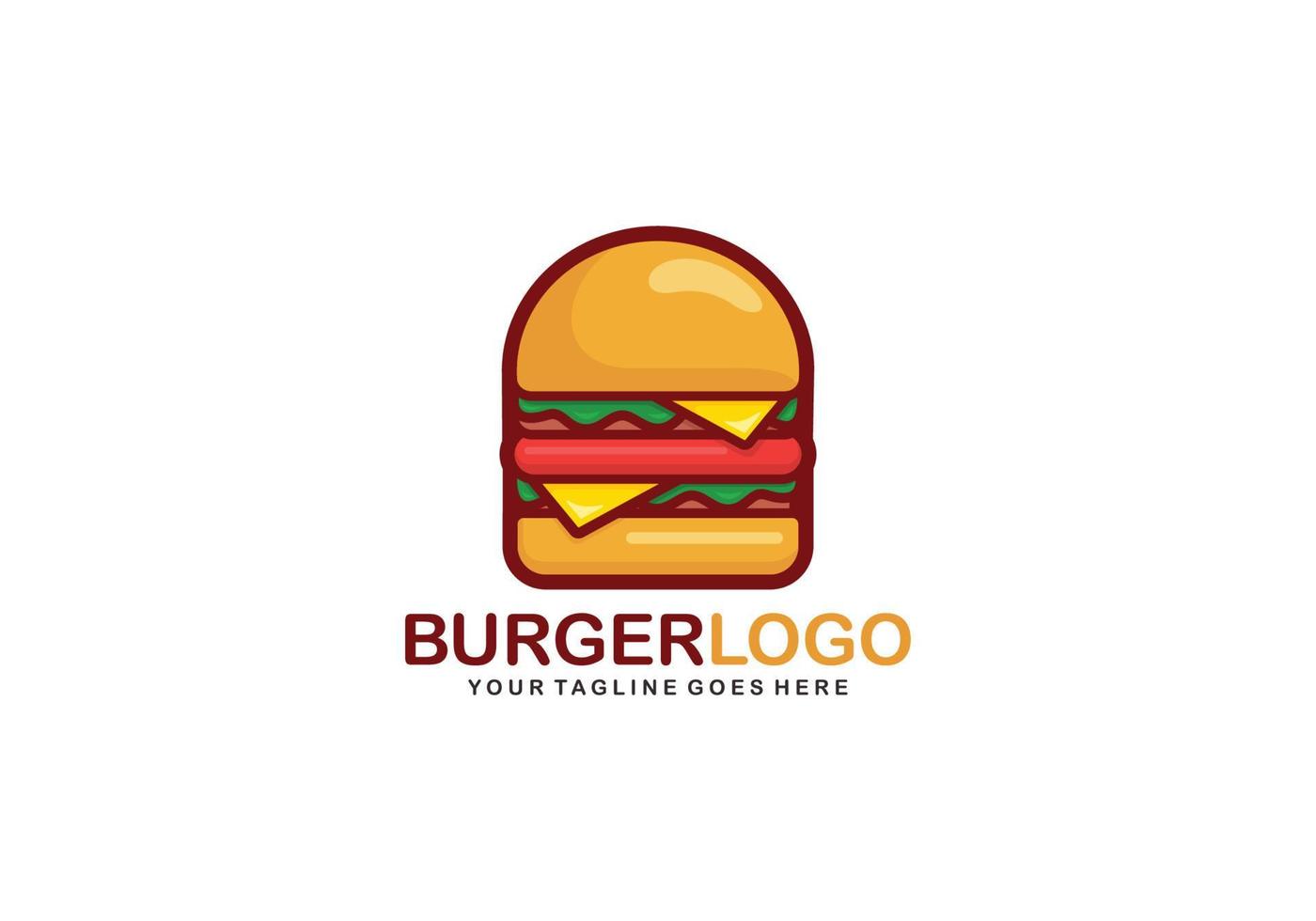 vector de diseño de logotipo de hamburguesa