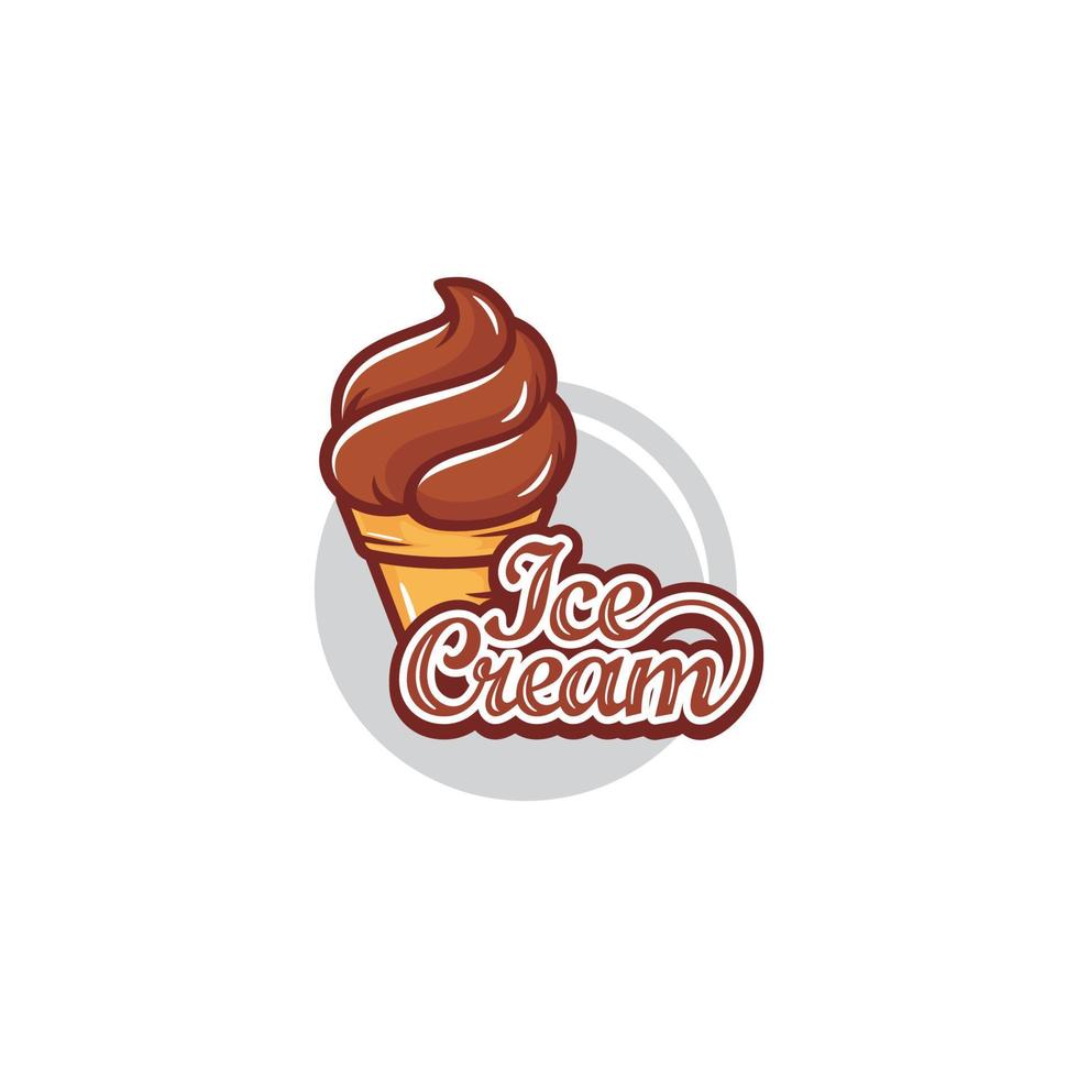 vector de diseño de logotipo de helado