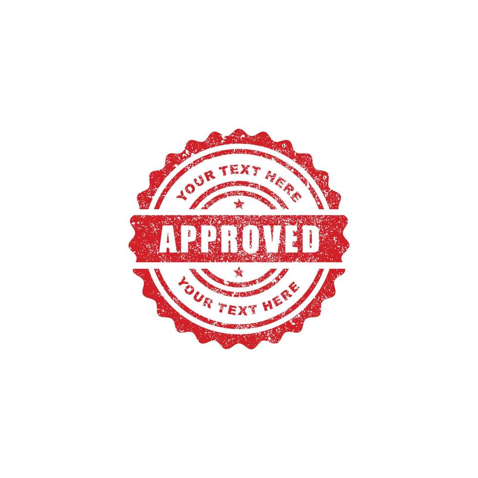 Approved grunge stamp seal icon vector