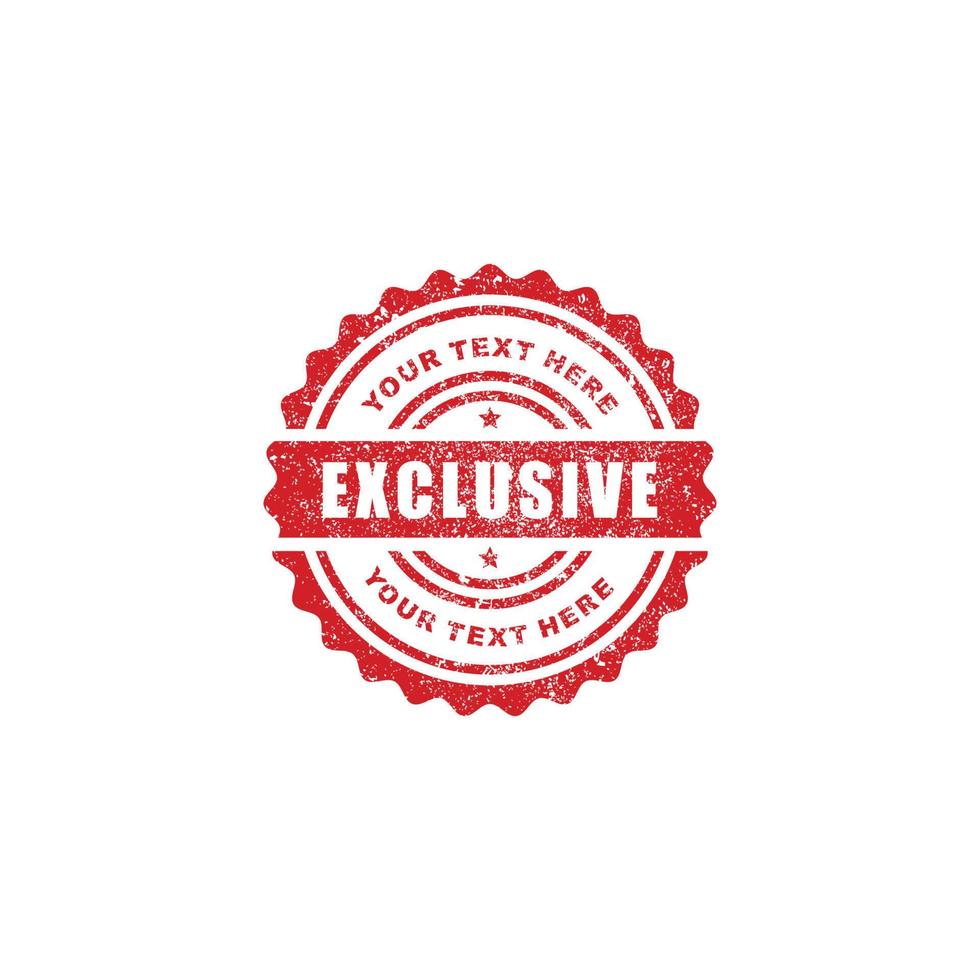 Exclusive grunge stamp seal icon vector