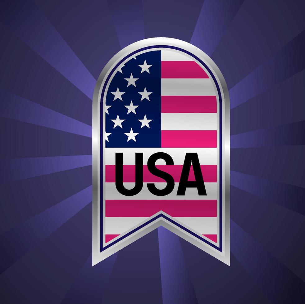 veterans day shild with us flag vector
