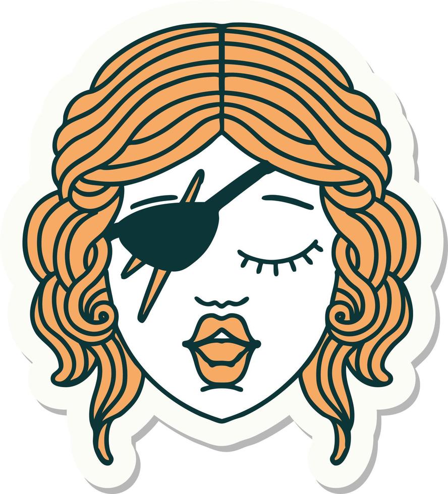 sticker of a human rogue character vector