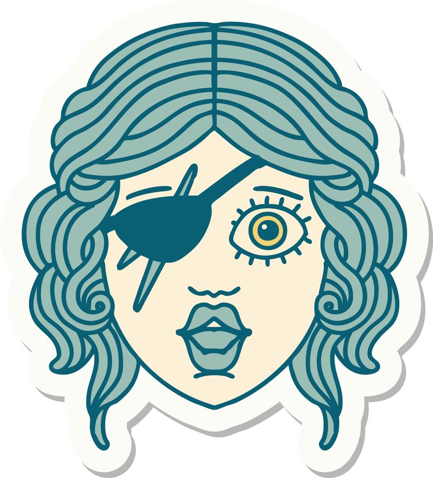 sticker of a human rogue character vector