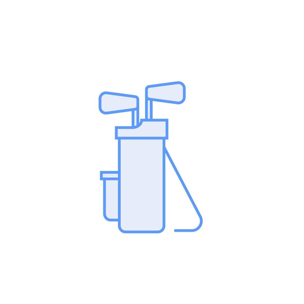 vector de bolsa de palo de golf para presentación de icono de símbolo de sitio web