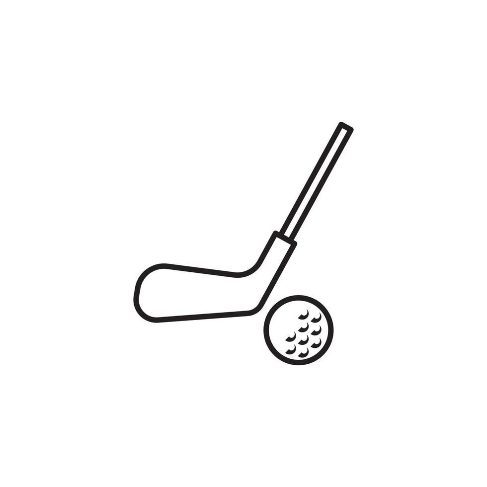 vector de palo de golf para presentación de icono de símbolo de sitio web