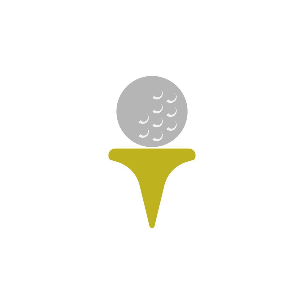 vector de pelota de golf para presentación de icono de símbolo de sitio web