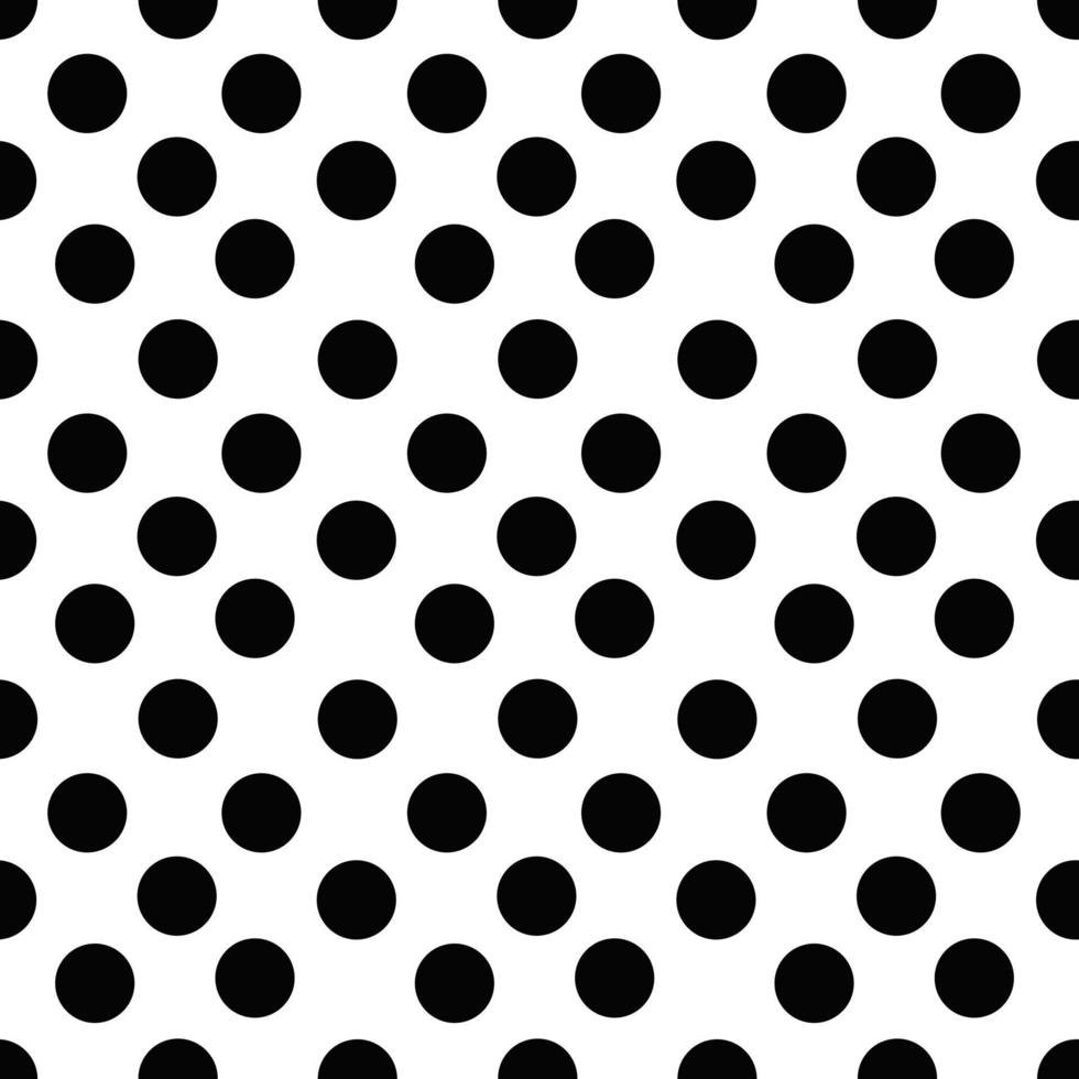 seamless pattern  black and white dots vector