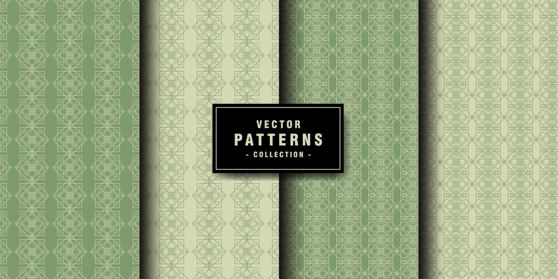 Set of floral pattern collection vector