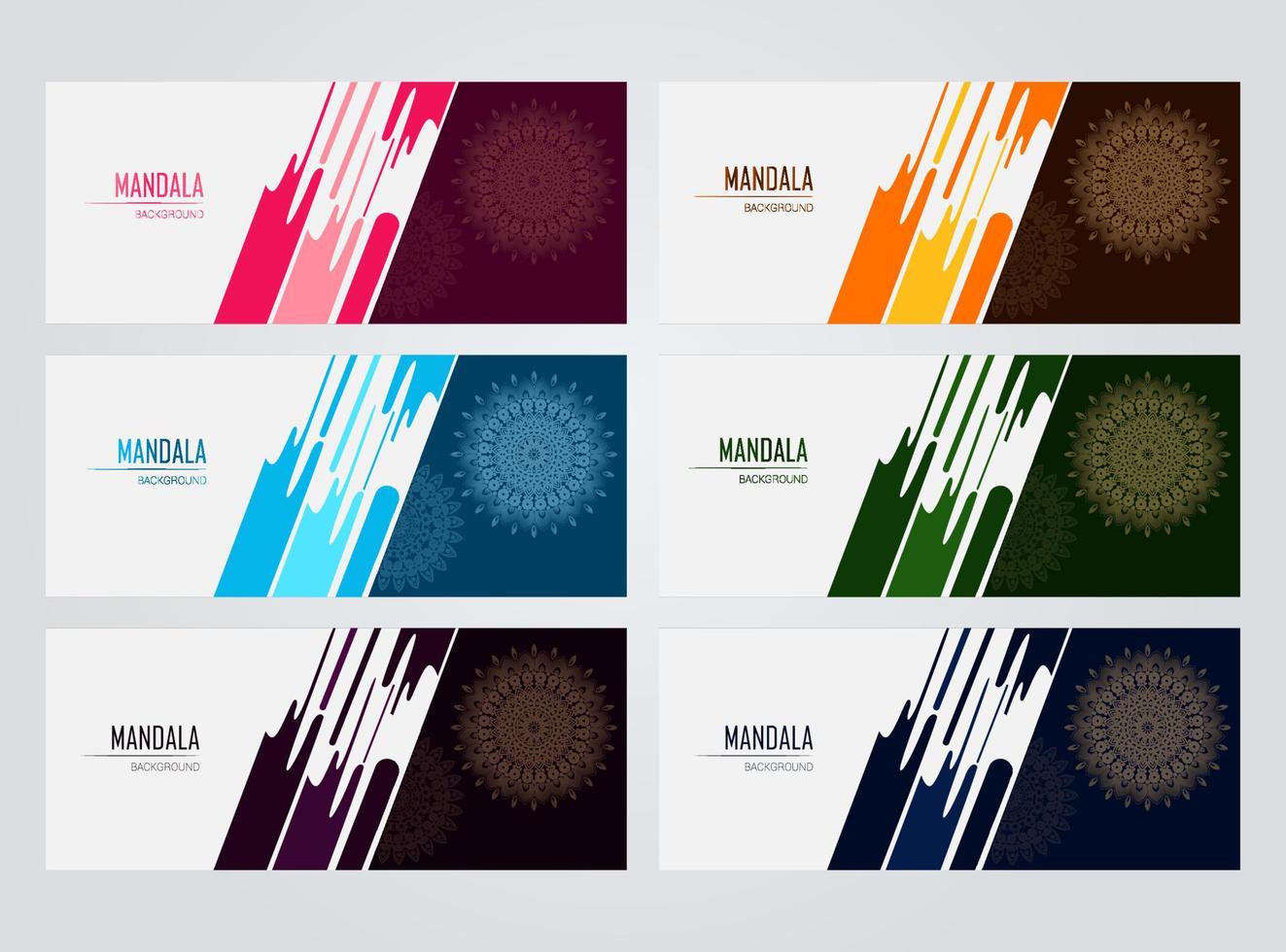 mandala background collection. Vector illustration