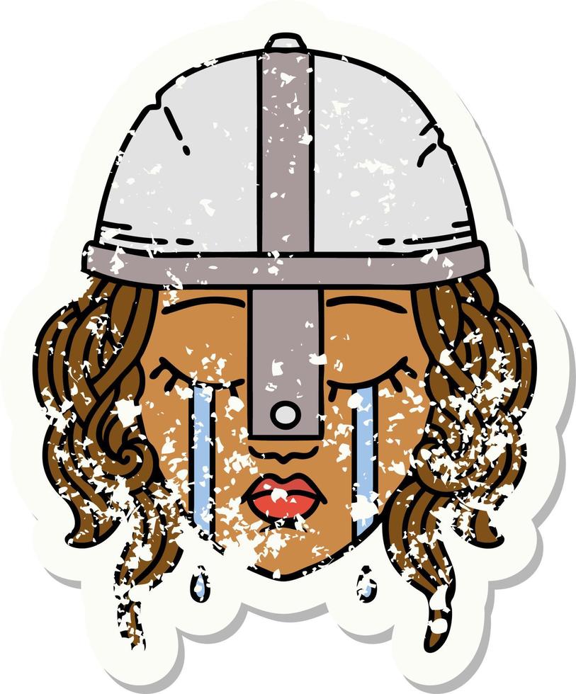 crying human fighter illustration vector