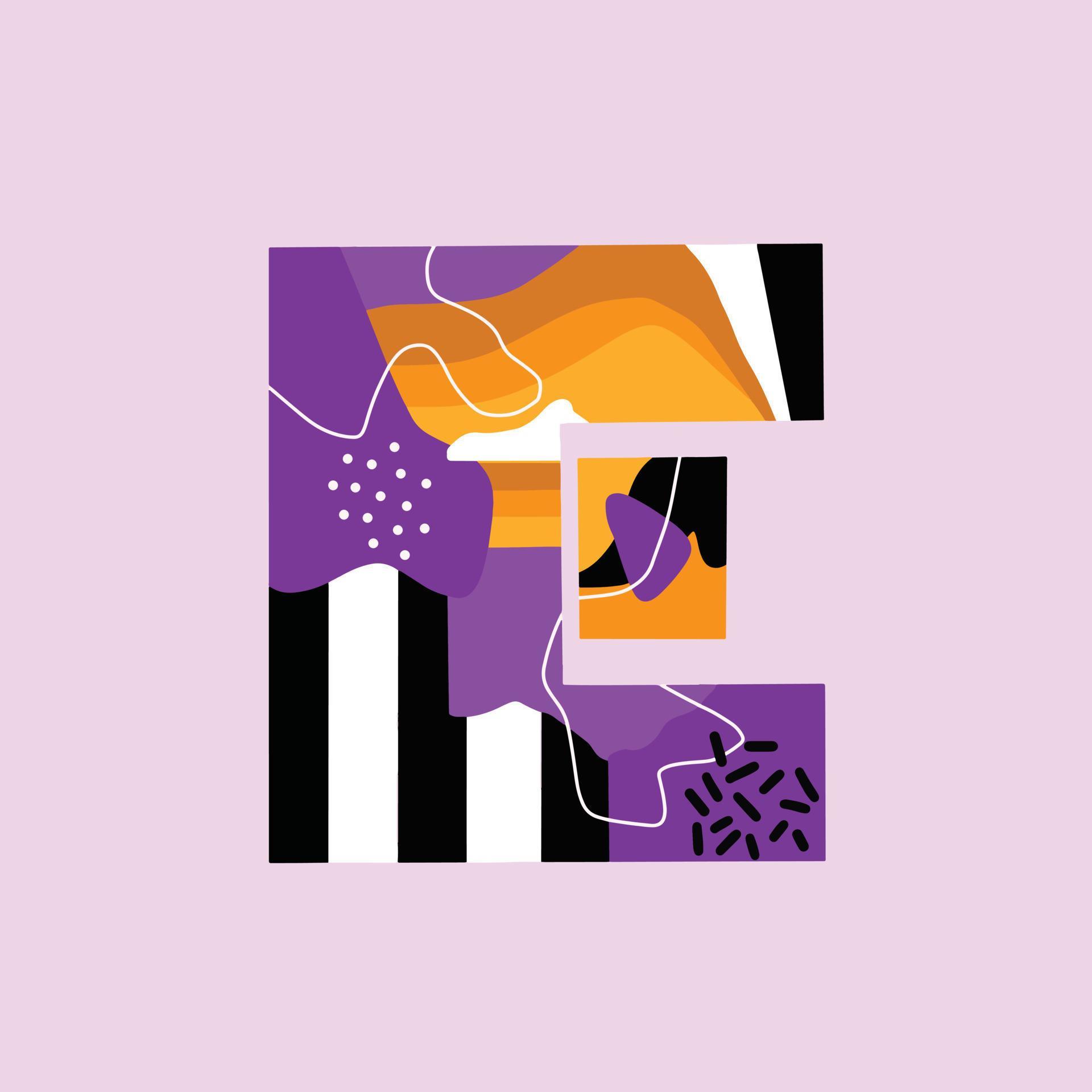 E Alphabet Design Illustration 12103716 Vector Art at Vecteezy