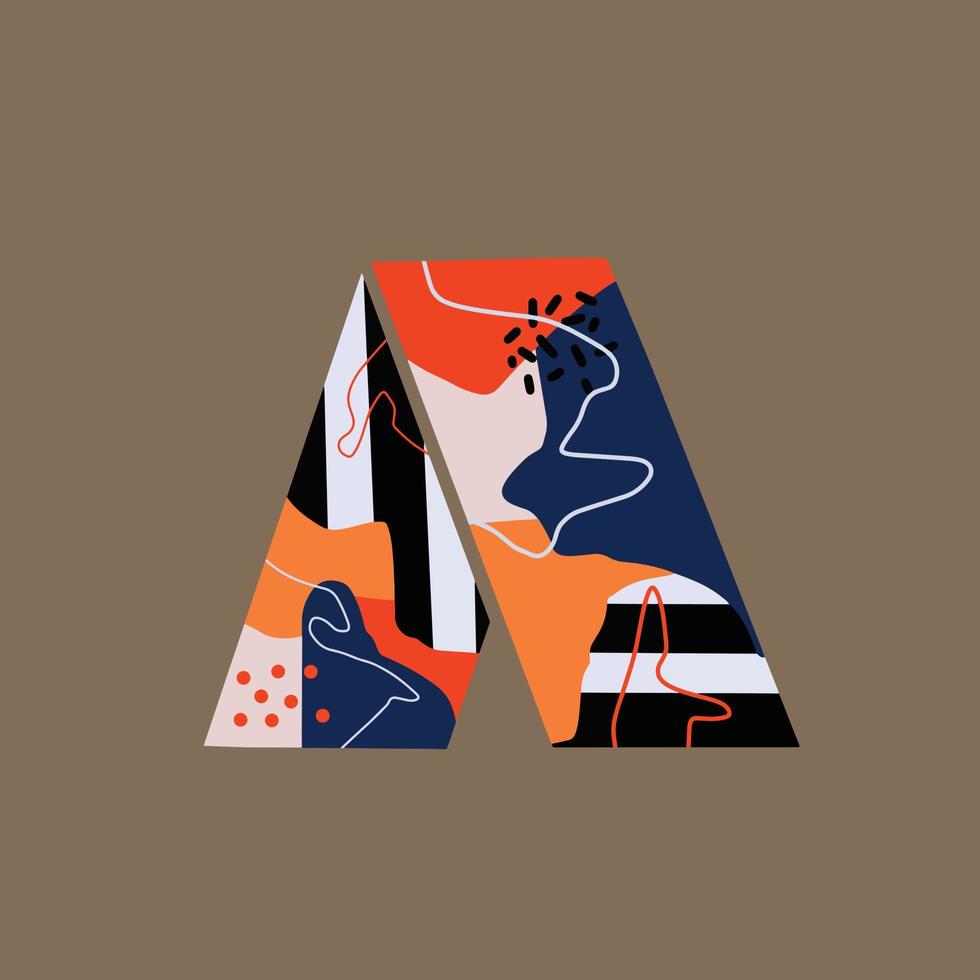 A Alphabet Design vector