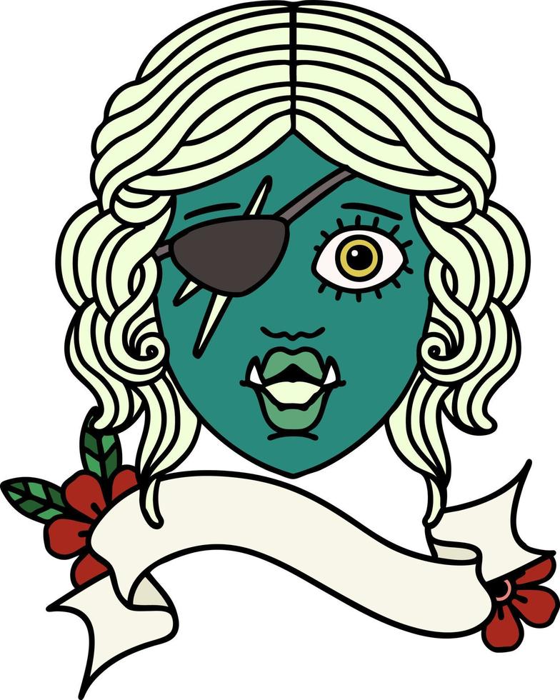 orc rogue character face illustration vector