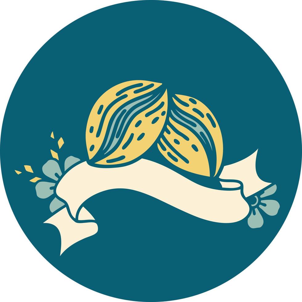 icon with banner of coffee beans vector