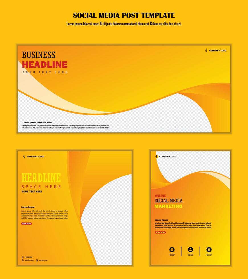 Abstract Background Social media post modern design, for business digital marketing online, banner and poster template. vector