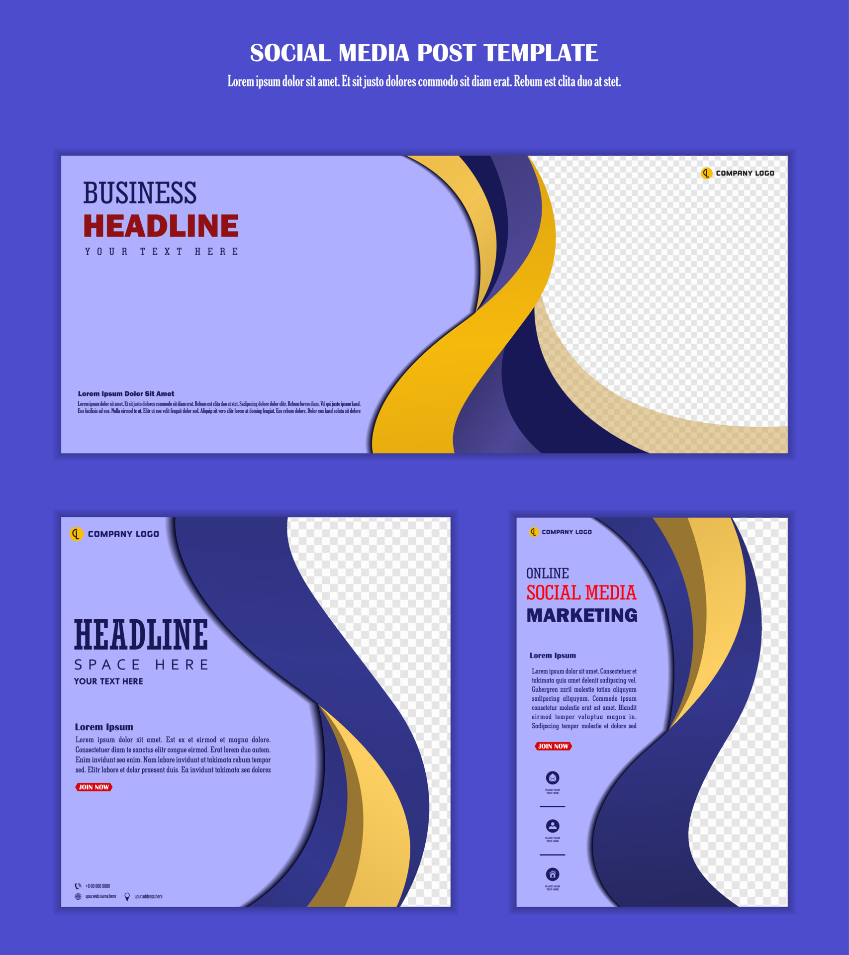 Abstract Background Social media post modern design, for business