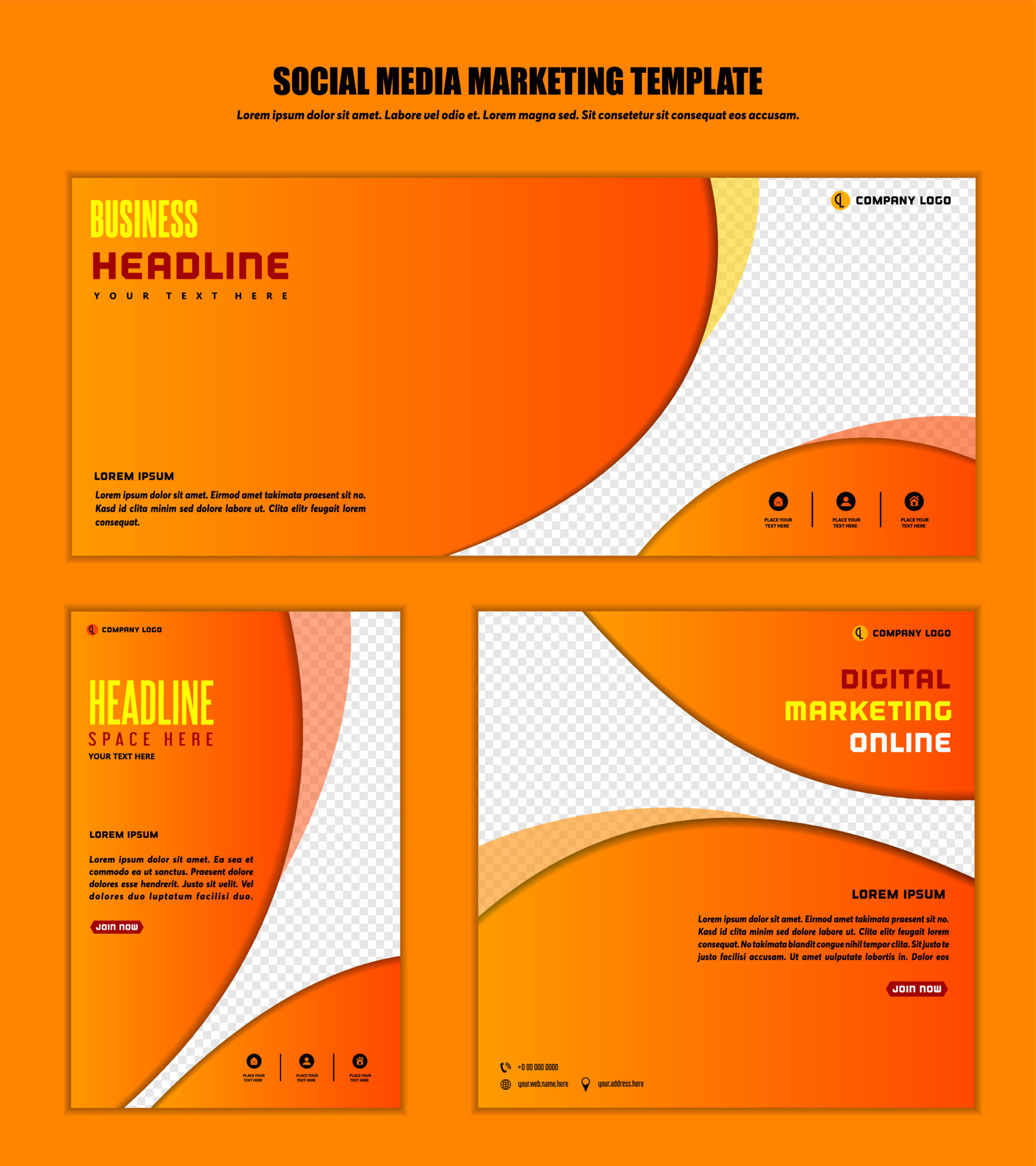 Abstract Background Social media post modern design, for business