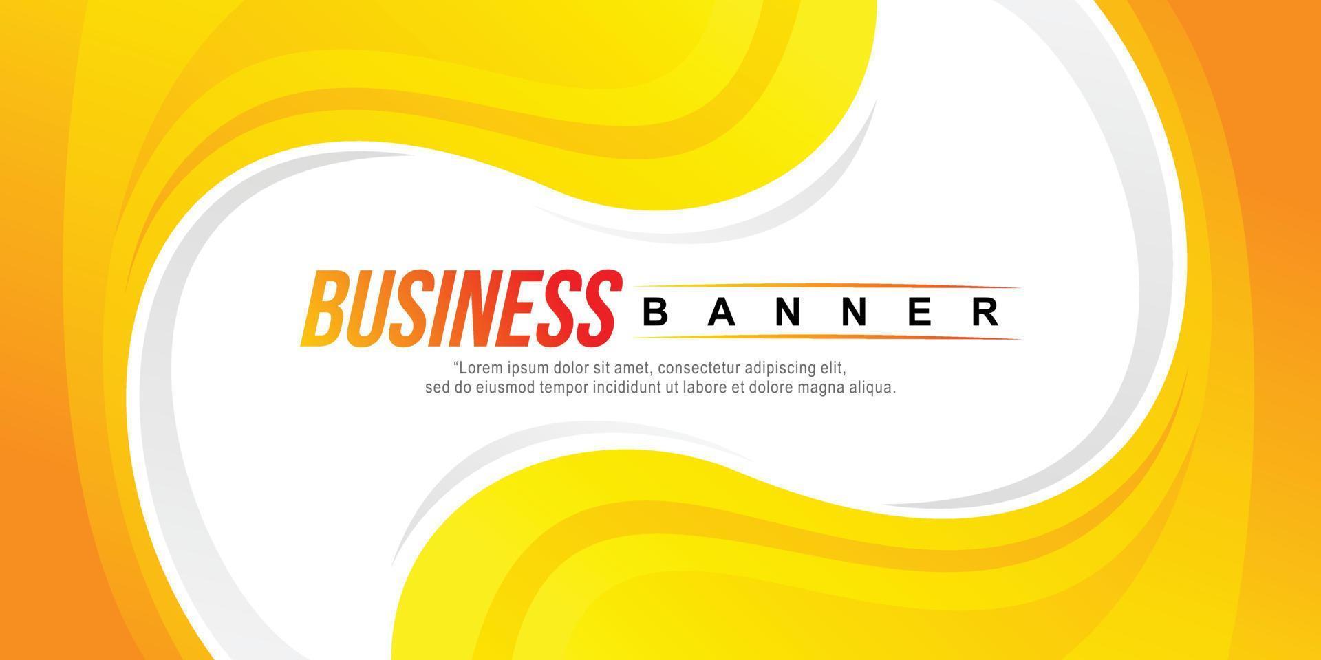 Yellow color wave design for business banner design template vector