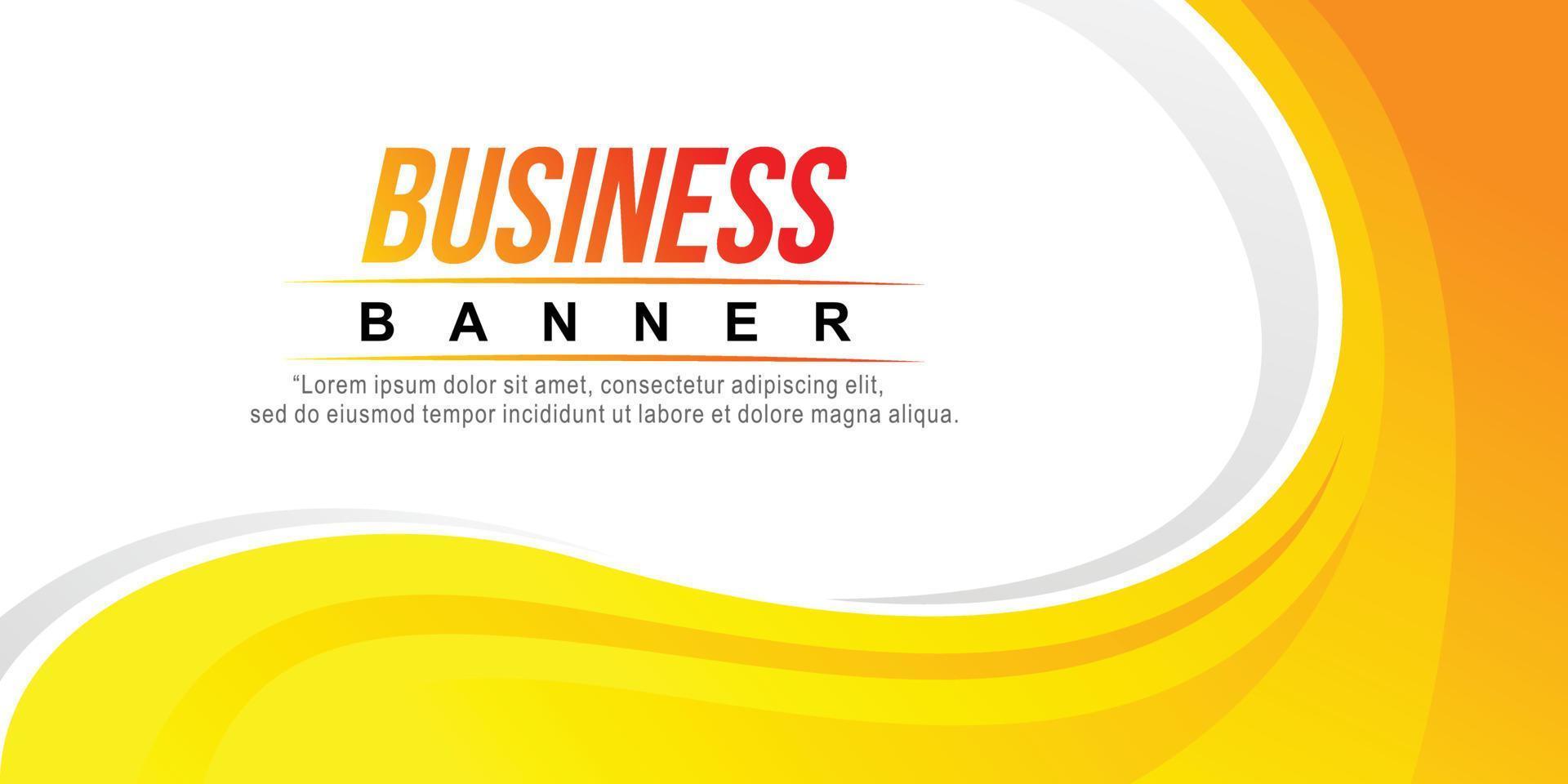 diseño de onda de color amarillo para plantilla de diseño de banner de negocios vector