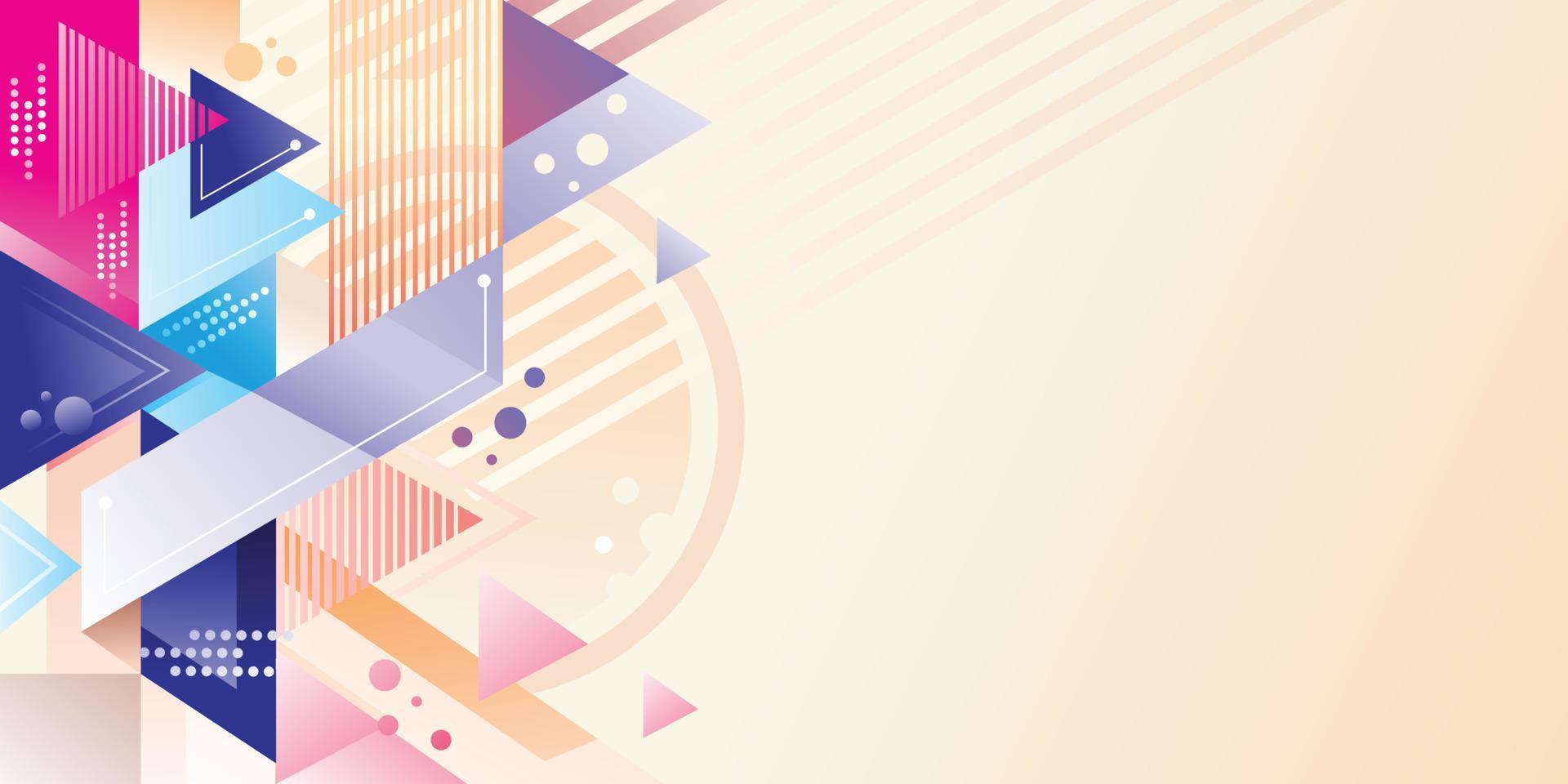 Geometric abstract banner background design vector