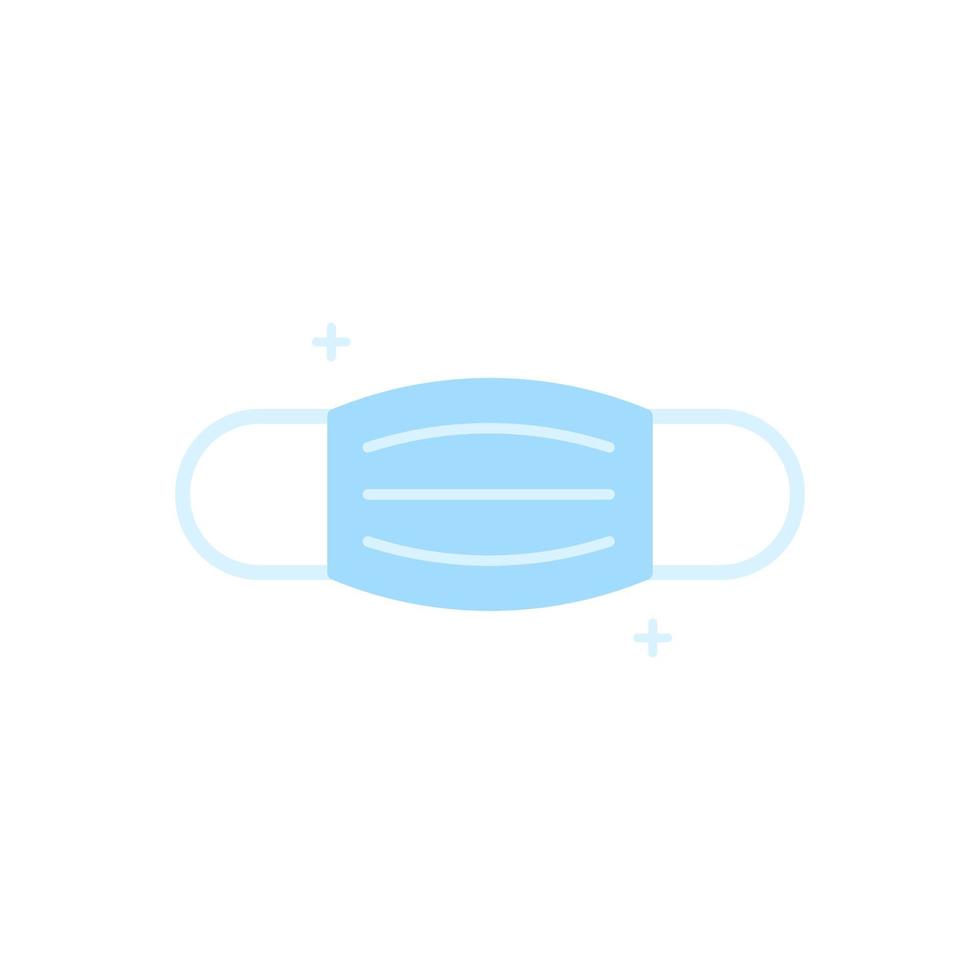 Hygienic mask flat design element, Icon, Vector and Illustration.