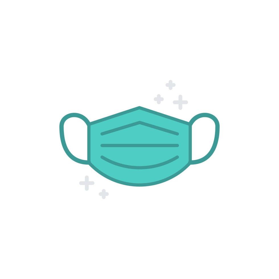 Simple Hygiene mask Flat icon, Vector. vector