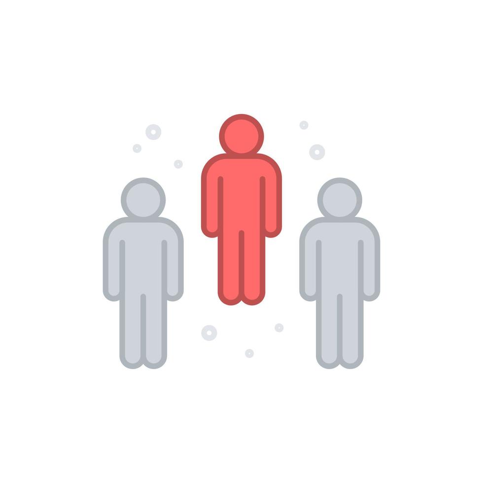 Group of People Flat icon at the time of the virus outbreak, Vector. vector