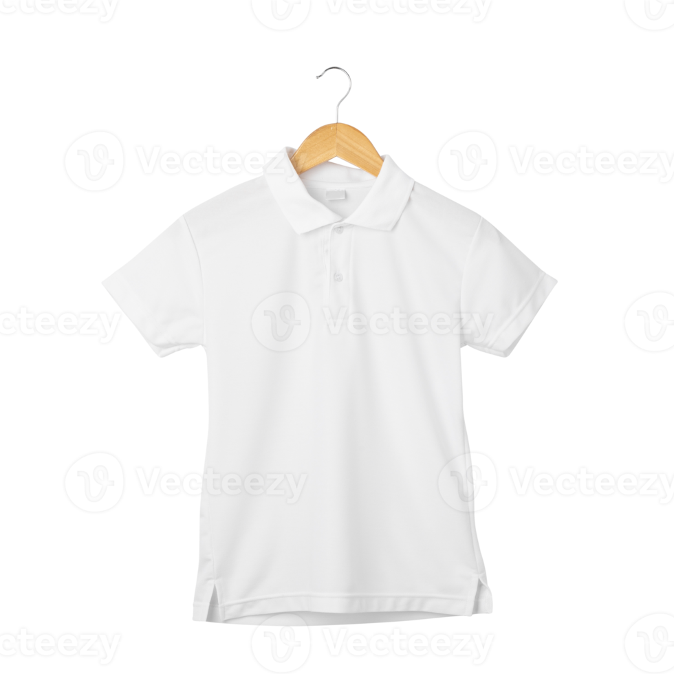 weißes Poloshirt-Mockup hängend, png-Datei png