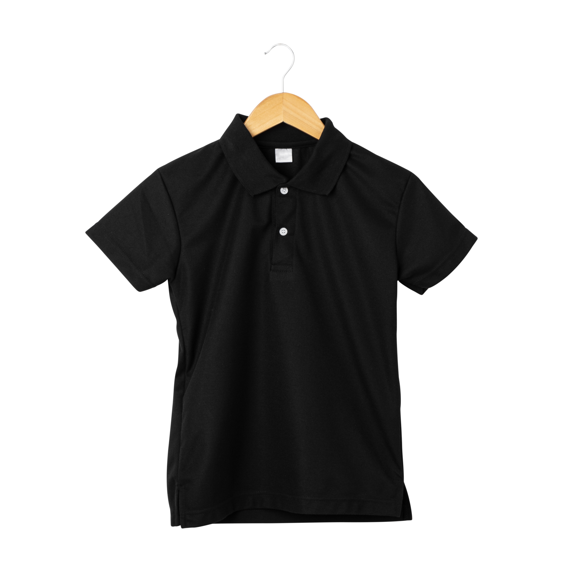 Black polo shirt mockup hanging, Png file 12104049 PNG
