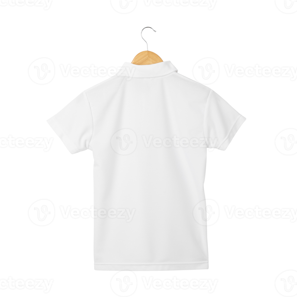 White polo shirt mockup hanging, Png file