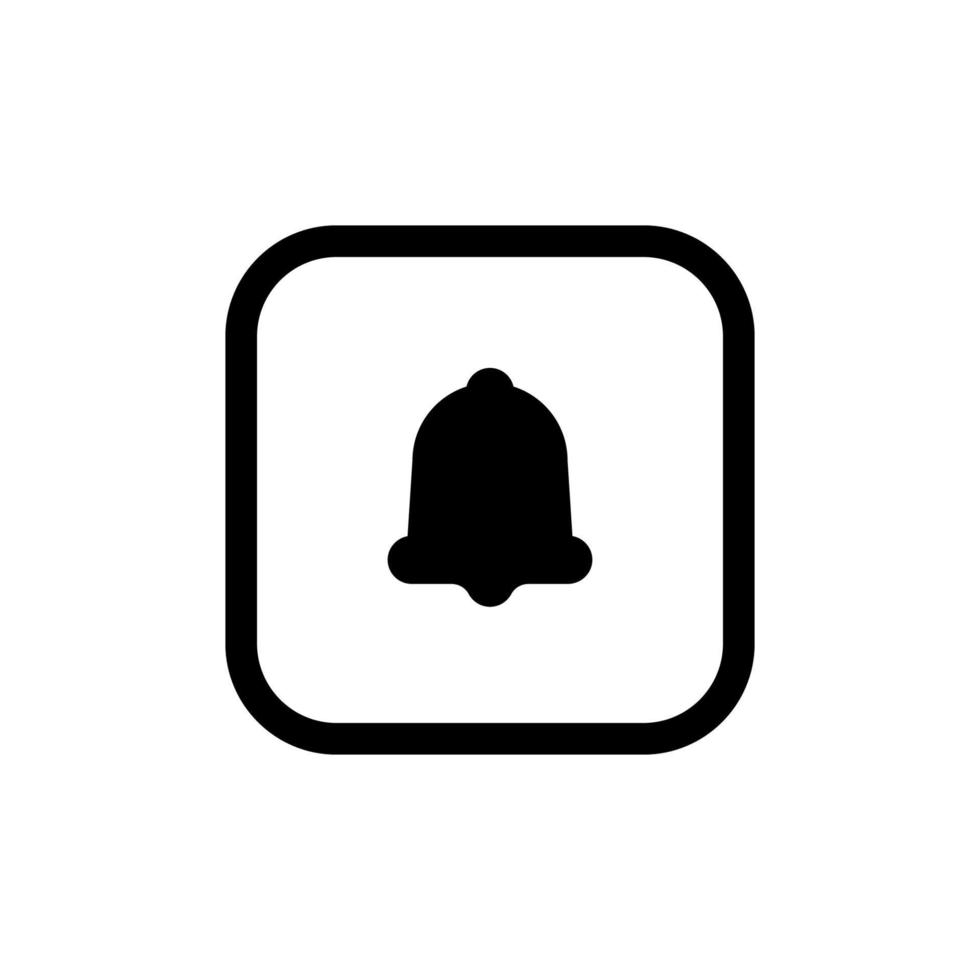 notification bell icon line symbol vector