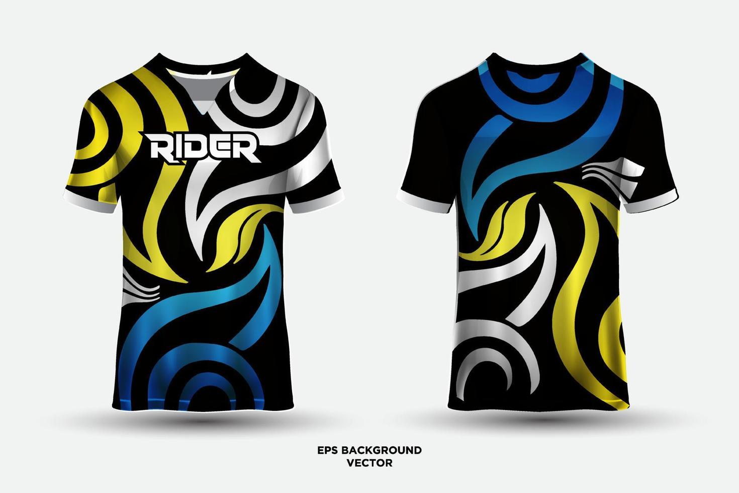 nuevo diseño de camiseta deportiva abstracta adecuada para carreras, fútbol, deportes electrónicos y motocross vector