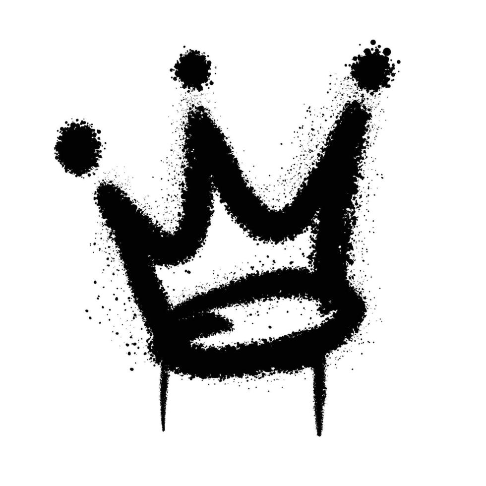 Graffiti spray paint Crown Isolated Vector Illustration