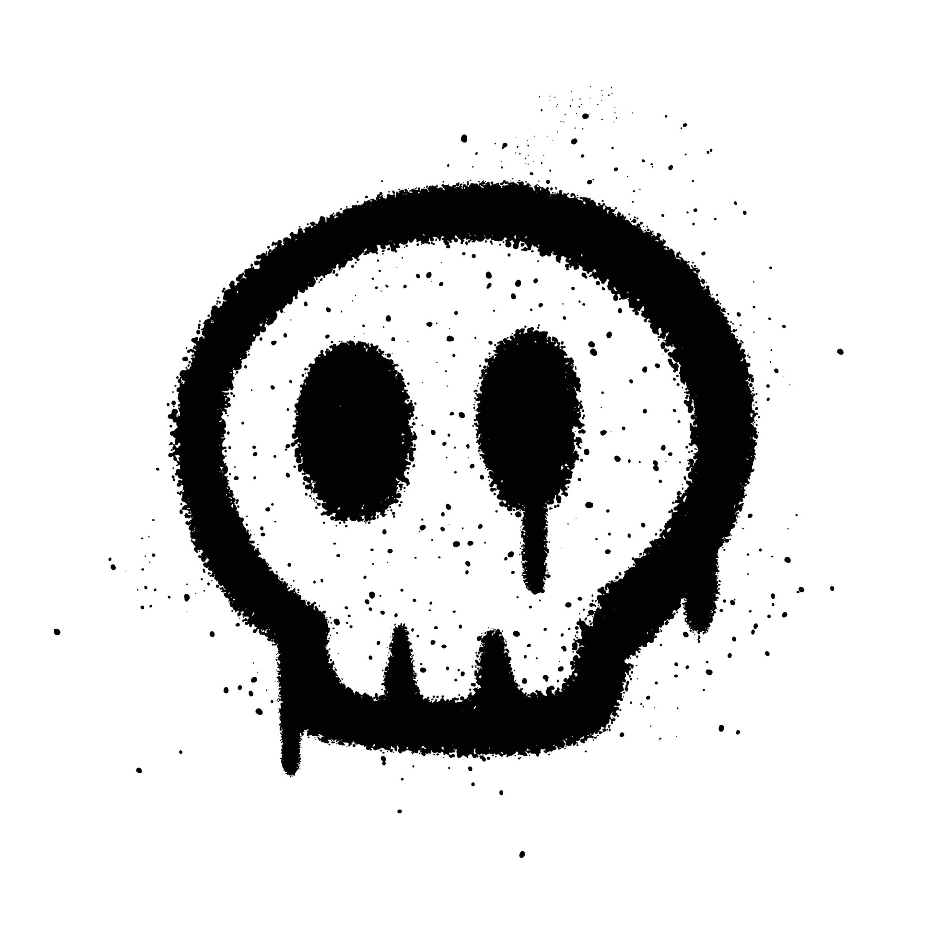 Graffiti Spray Paint Head Skull Isolated Vector Illustration 12104209